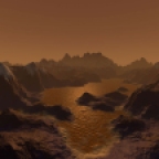 Rendering of ice mountains and methane lakes on Titan, credit: http://blogs.discovermagazine.com/sciencenotfiction/2010/08/25/life-on-titan/#.U_ODYsVdW5I